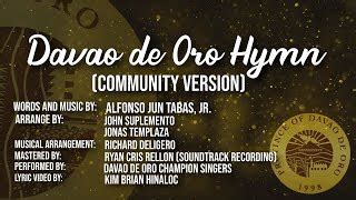 Davao de Oro Hymn (Community Version) .
